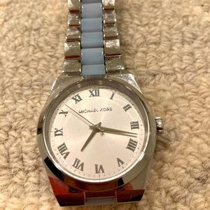 Michael Kors Stainless and blue watch
